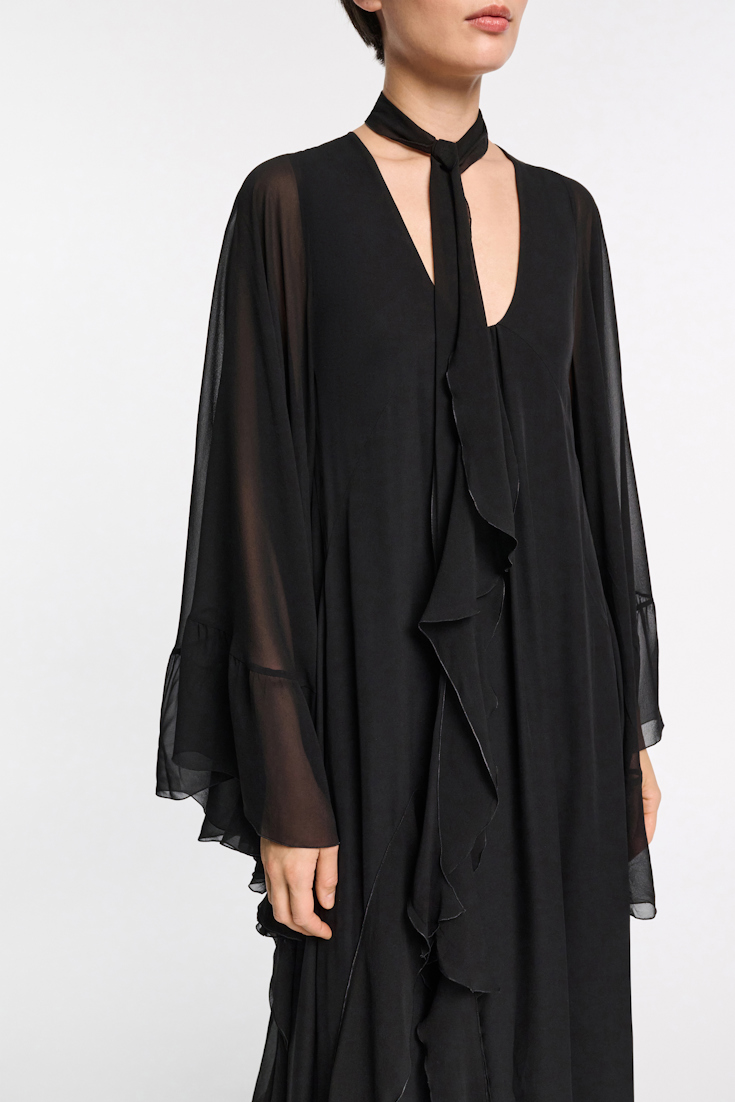 Dorothee Schumacher Maxikleid mit tiefem Rückenausschnitt pure black