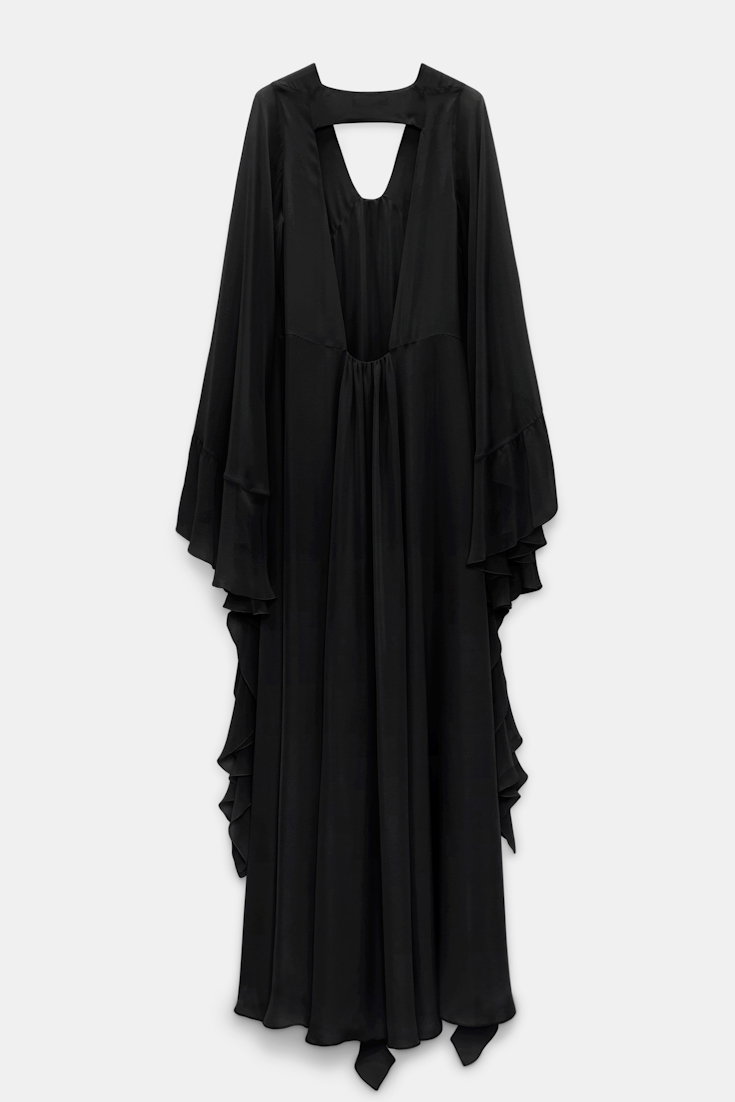 Dorothee Schumacher Maxikleid mit tiefem Rückenausschnitt pure black