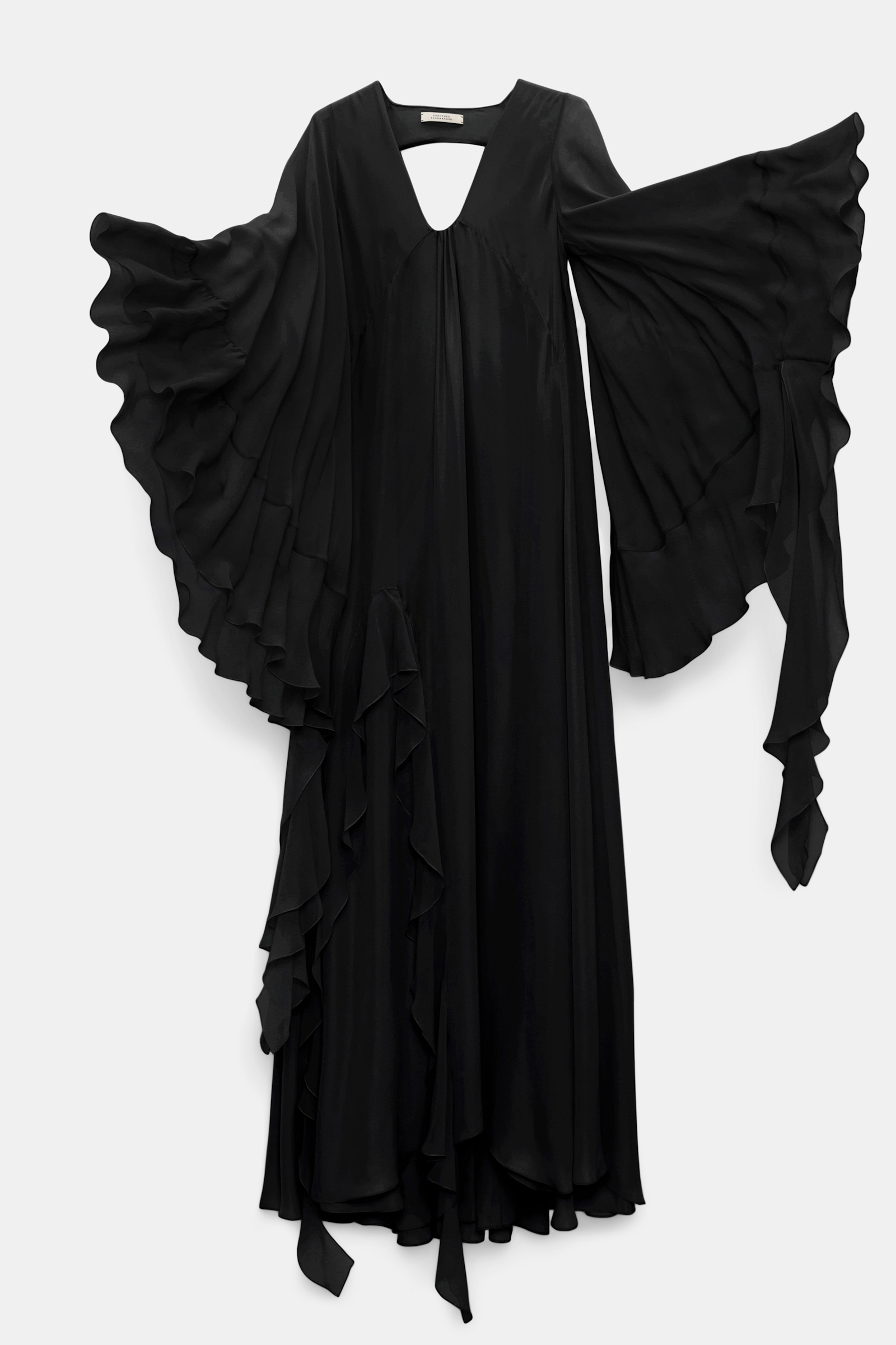 Dorothee Schumacher Maxikleid mit tiefem Rückenausschnitt pure black