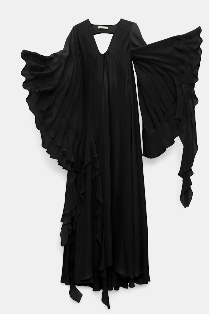 Dorothee Schumacher Maxikleid mit tiefem Rückenausschnitt pure black