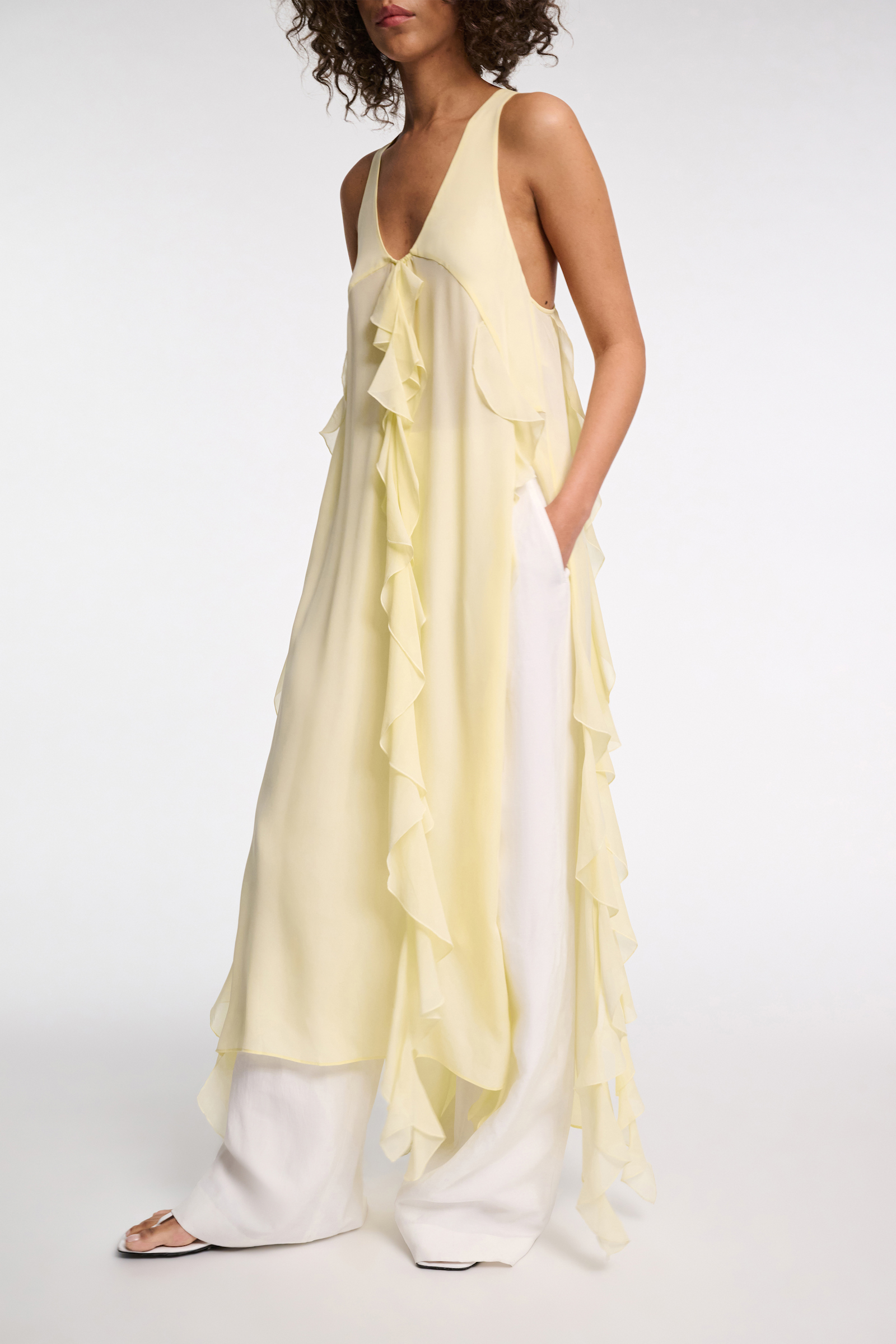 Dorothee Schumacher Top mit Volant-Details light lemon