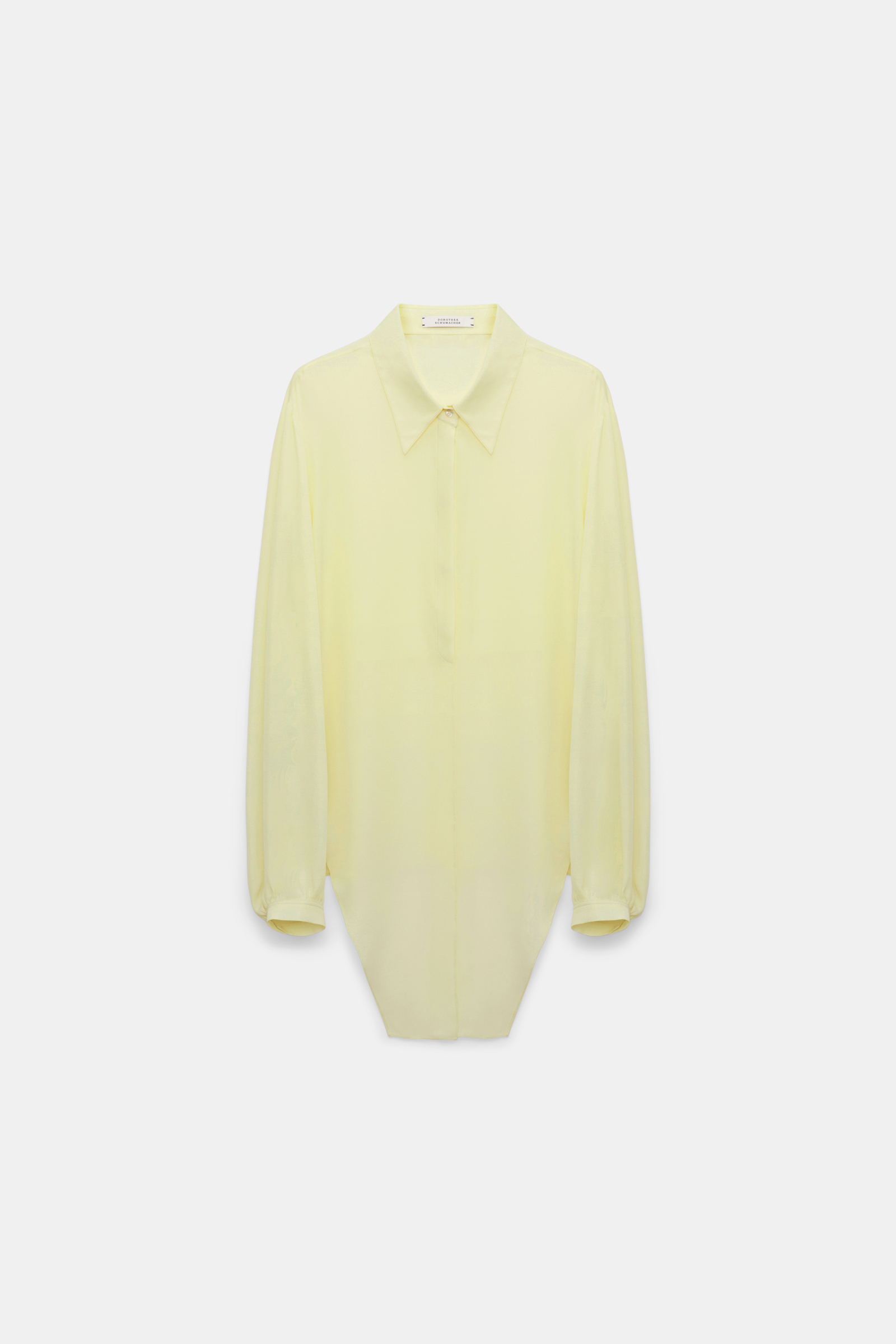 Dorothee Schumacher Bindebluse aus Seiden-Double-Georgette light lemon
