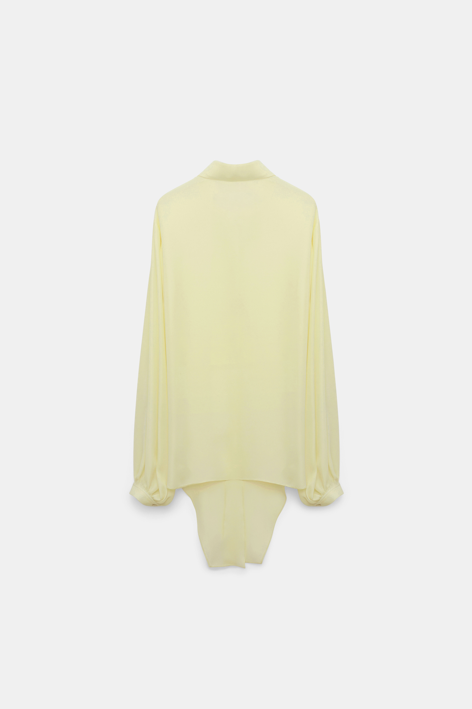 Dorothee Schumacher Bindebluse aus Seiden-Double-Georgette light lemon