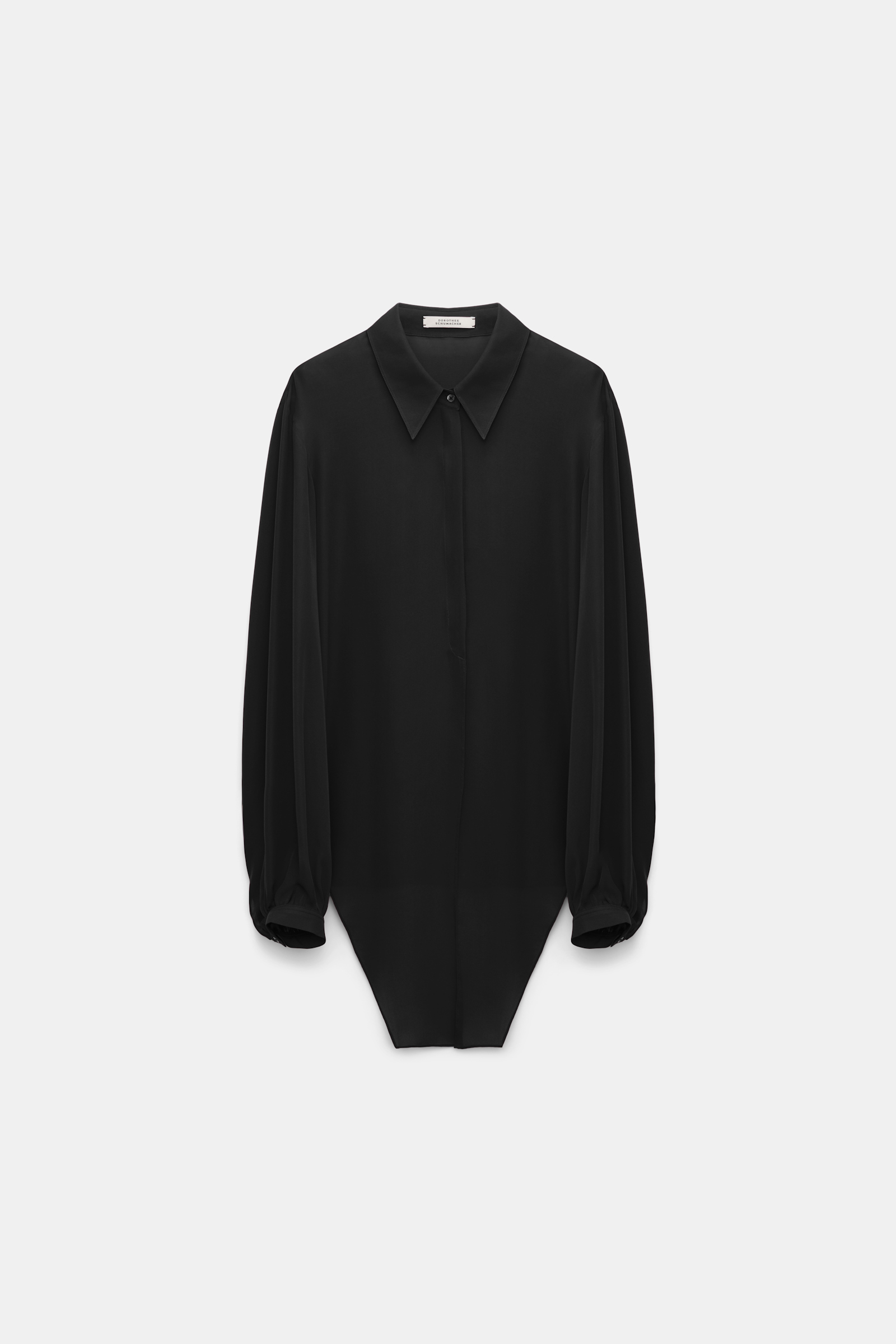 Dorothee Schumacher Bindebluse aus Seiden-Double-Georgette pure black