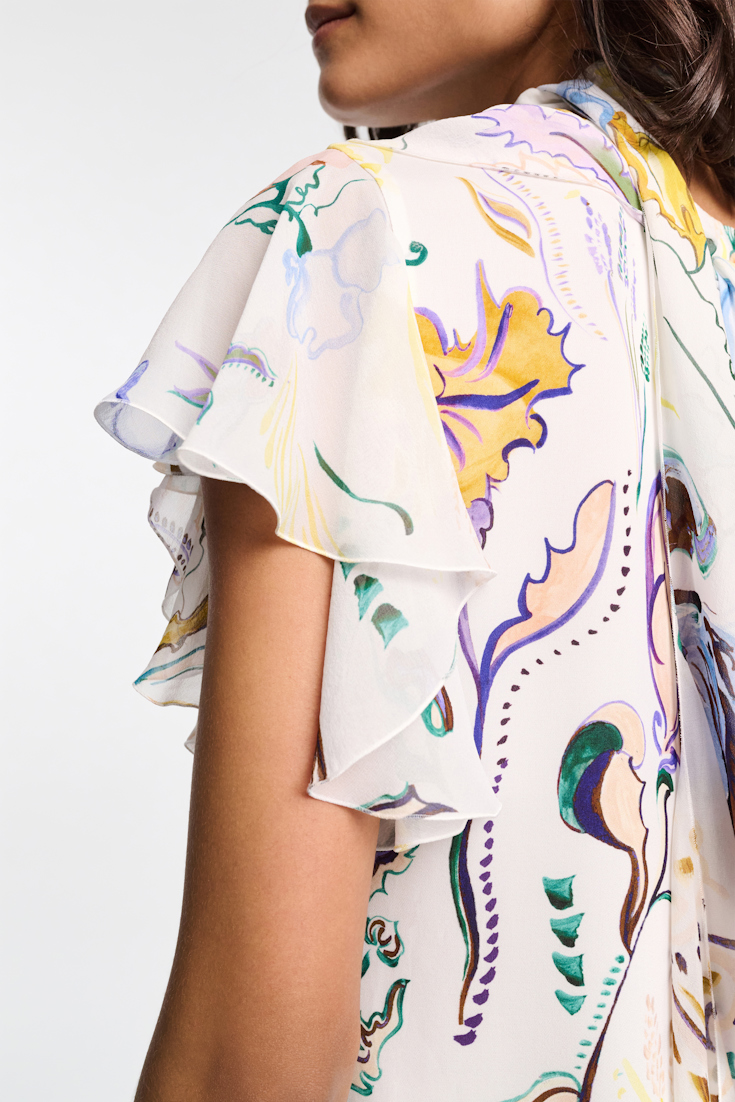 Dorothee Schumacher Midi-Kleid mit Volants und Signature Print Fairy Flower Print