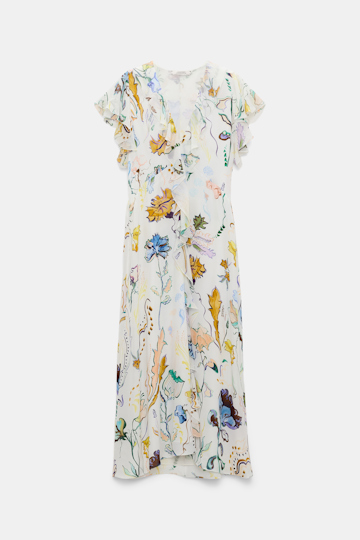 Dorothee Schumacher Midi-Kleid mit Volants und Signature Print Fairy Flower Print