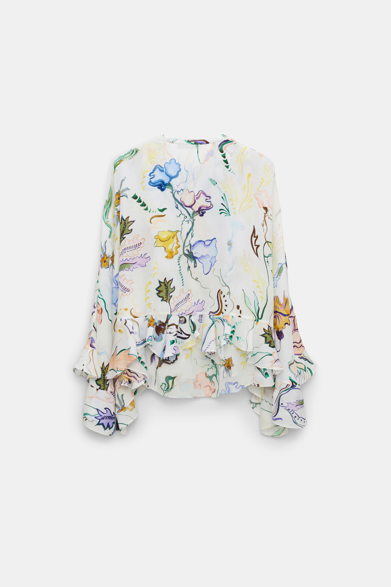 Dorothee Schumacher Printed silk georgette cape-blouse Wicked Flower Print