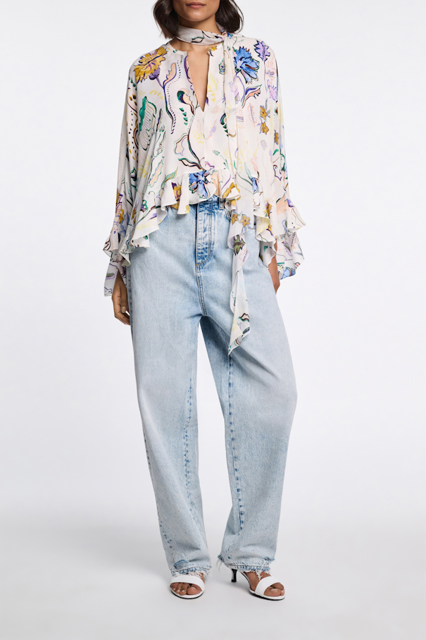 FLORAL TWIST blouse