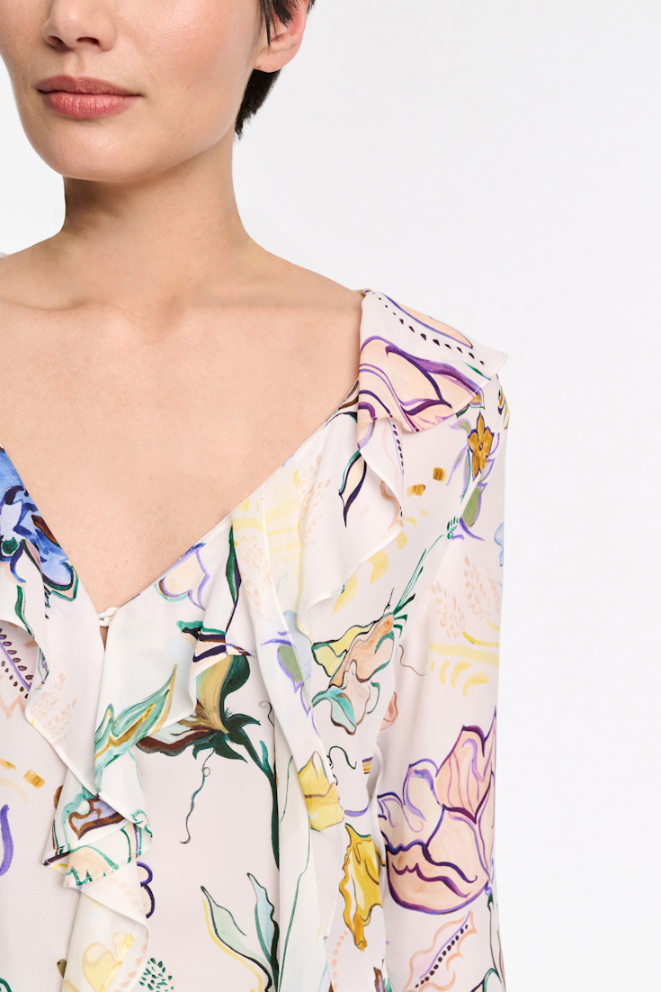 Dorothee Schumacher Printed silk georgette blouse Wicked Flower Print