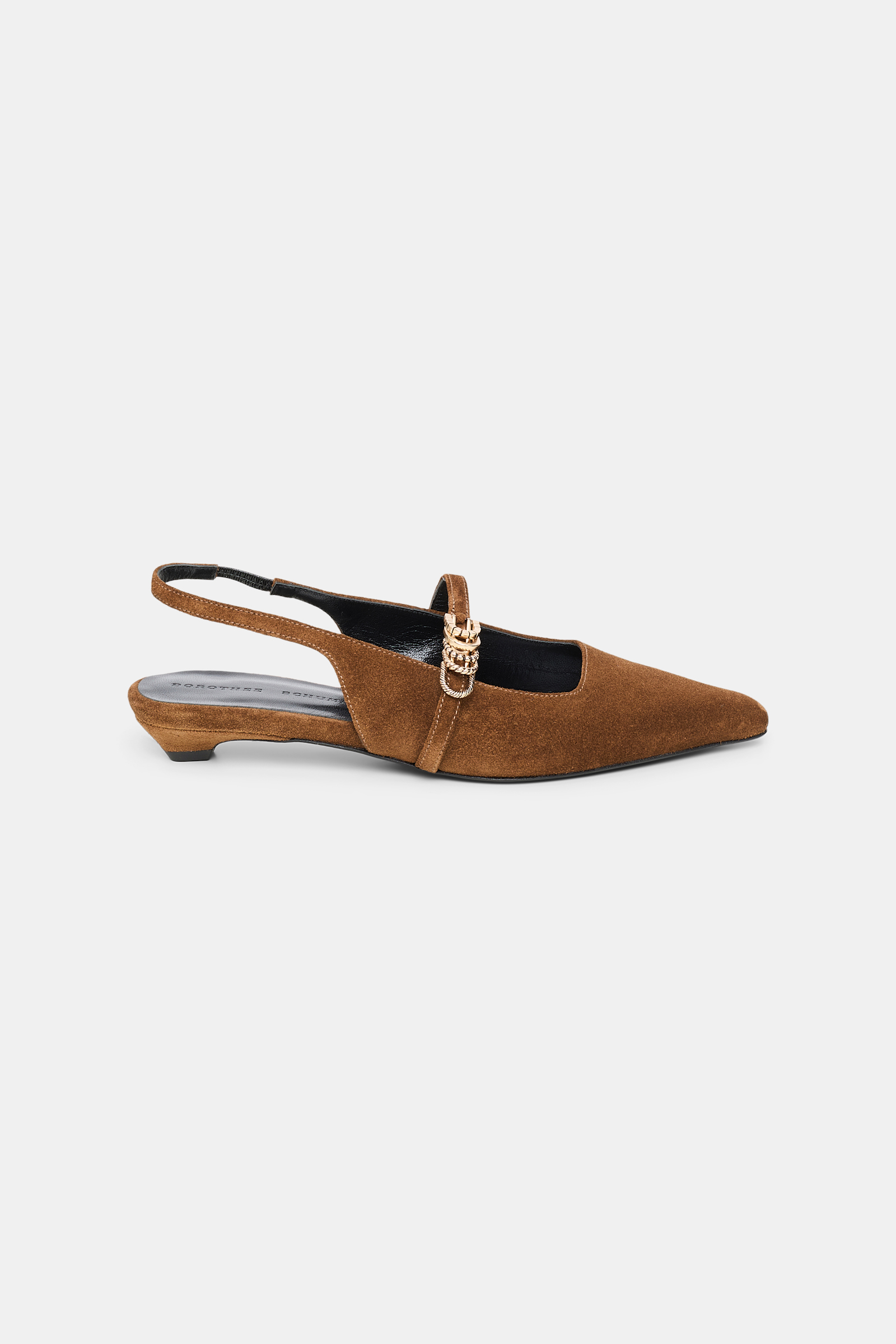 Dorothee Schumacher Micro heel suede slingbacks with D-rings vicunja