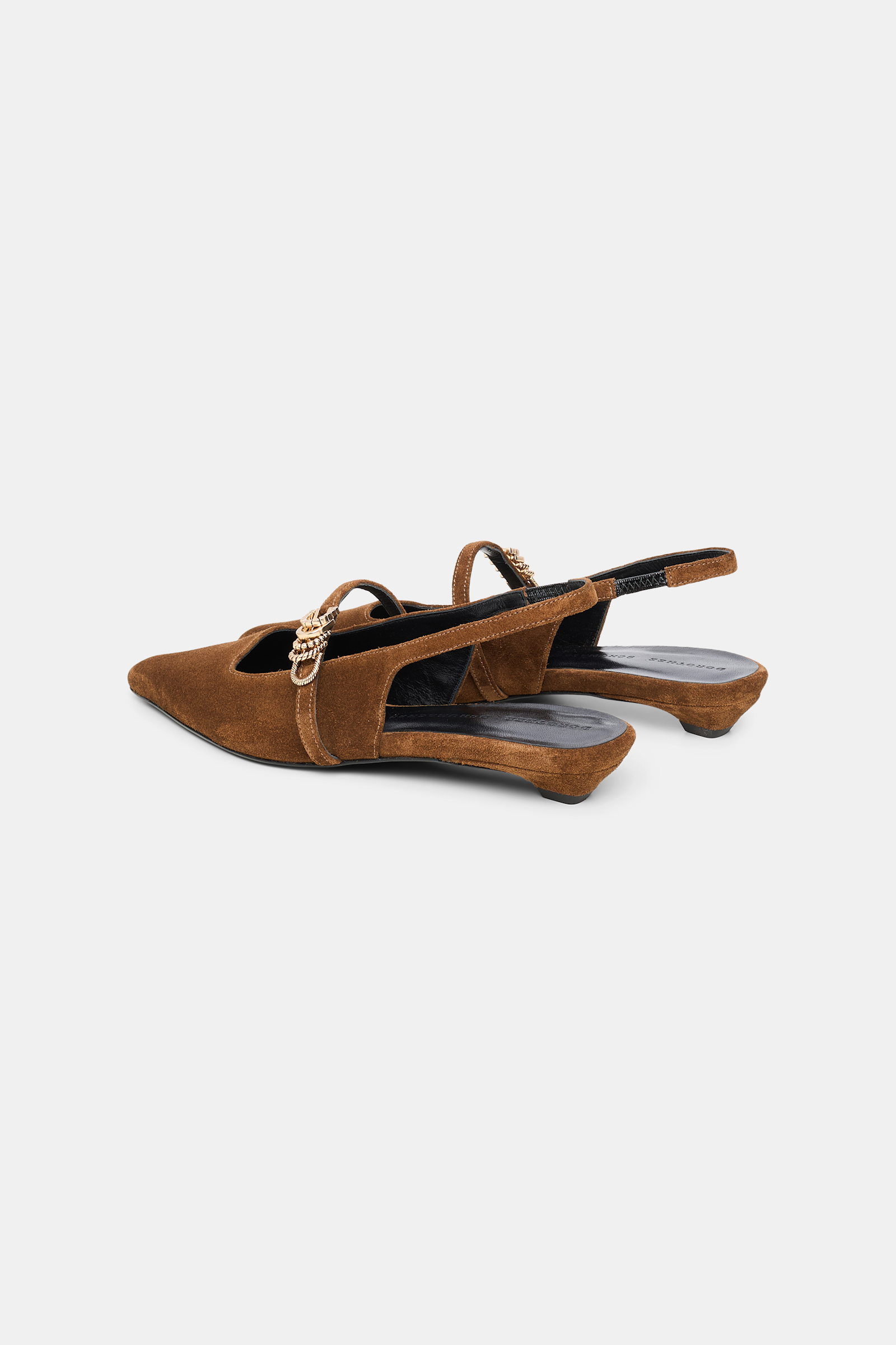 Dorothee Schumacher Micro heel suede slingbacks with D-rings vicunja