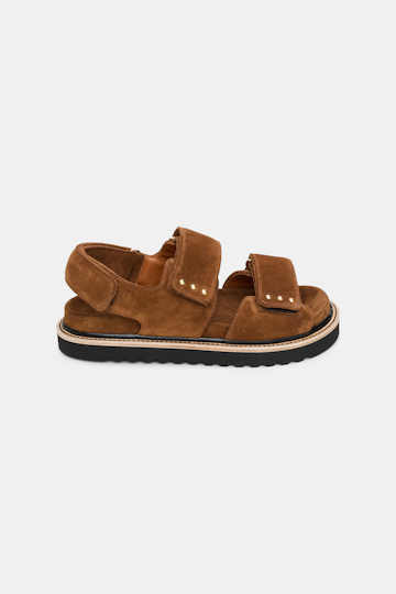 Dorothee Schumacher Flache Sandalen mit Klettverschluss-Straps vicunja