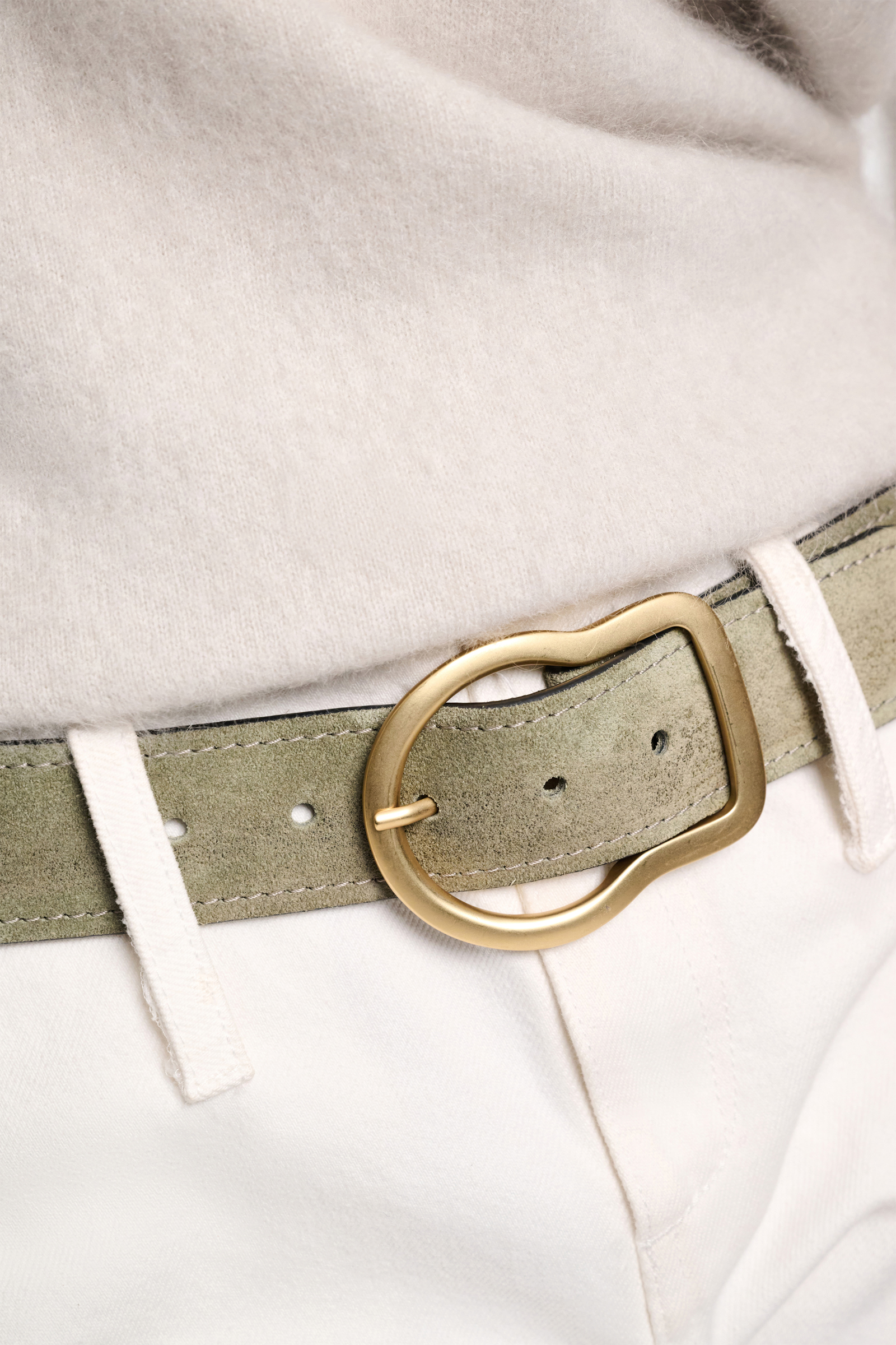 Dorothee Schumacher Gürtel aus gewachstem Kalbsleder soft green