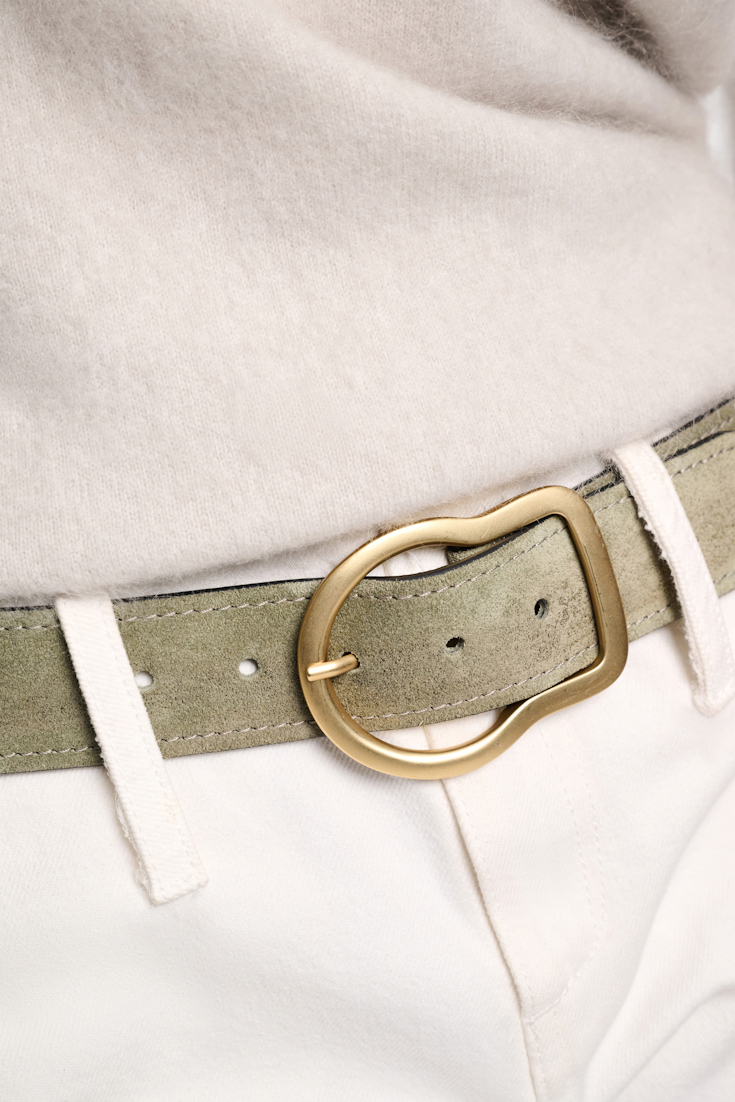 Dorothee Schumacher Gürtel aus gewachstem Kalbsleder soft green