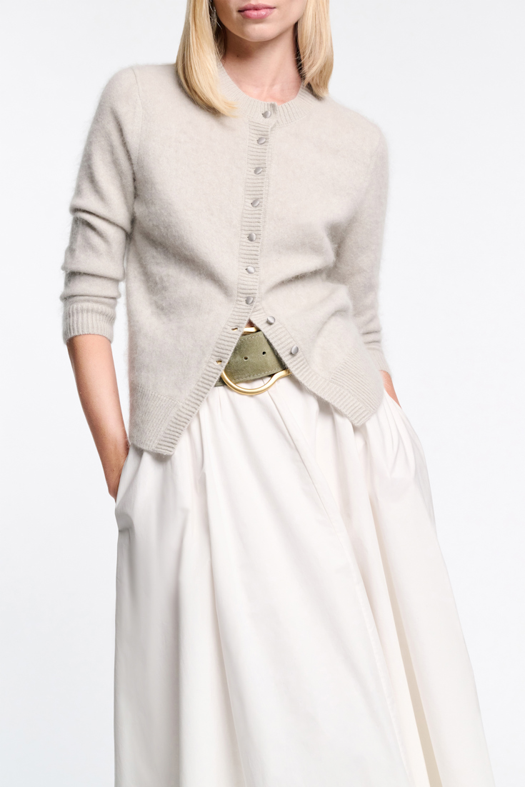 Dorothee Schumacher Gürtel aus gewachstem Kalbsleder mit geschwungener Silhouette soft green