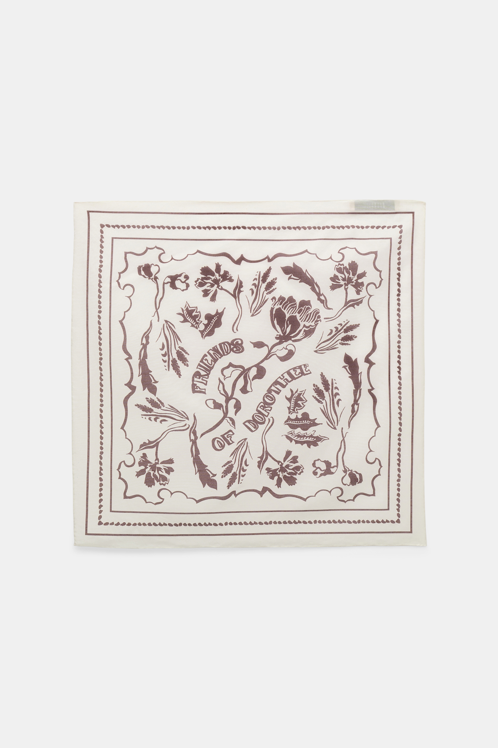 Dorothee Schumacher Bandana aus Baumwolle-Seide Mix offwhite brown friends