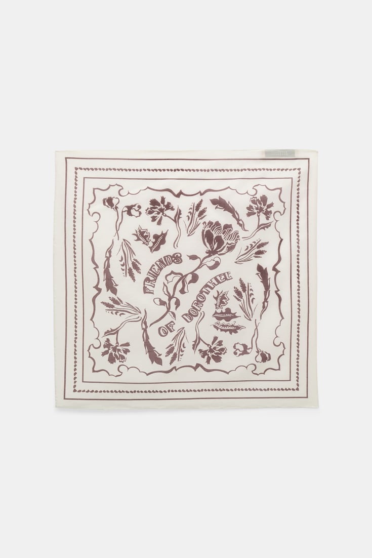 Dorothee Schumacher Bandana aus Baumwolle-Seide Mix offwhite brown friends