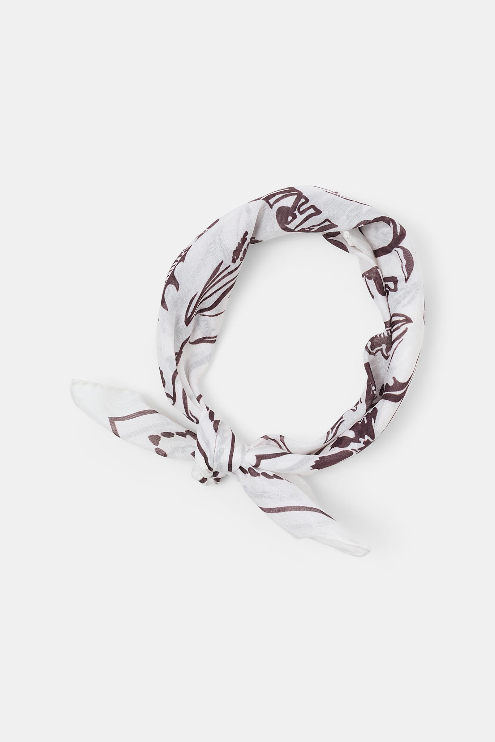 Dorothee Schumacher Bandana aus Baumwolle-Seide Mix offwhite brown friends