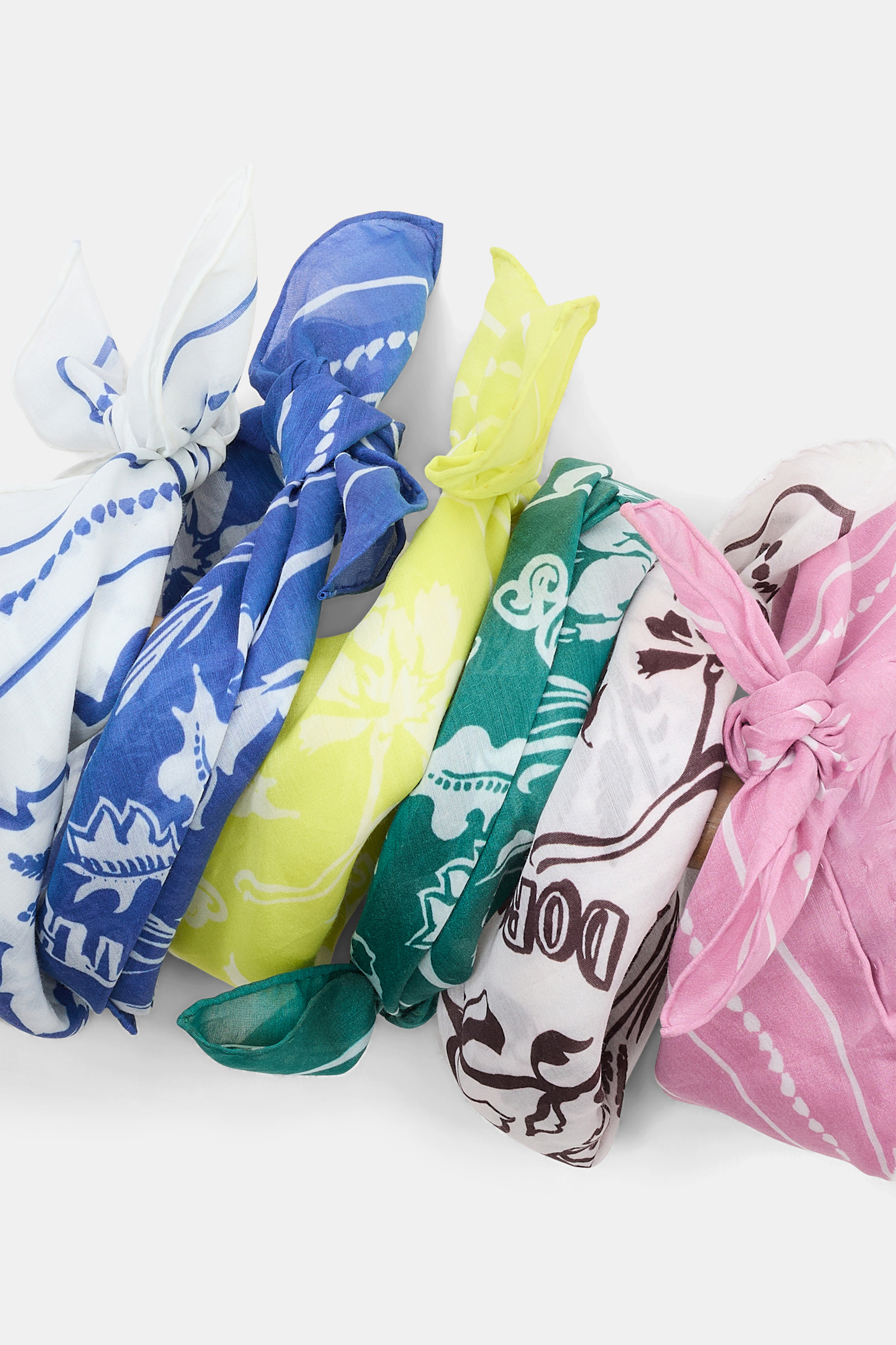 Dorothee Schumacher Bandana aus Baumwolle-Seide Mix offwhite brown friends