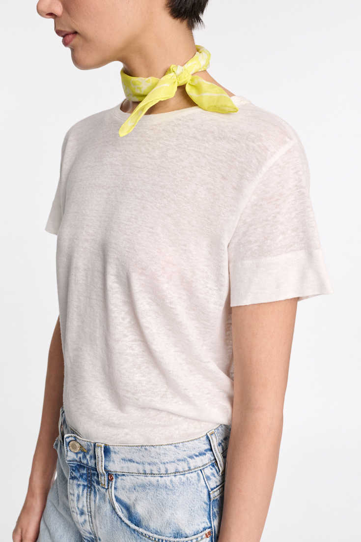 Dorothee Schumacher Bandana aus Baumwolle-Seide Mix lemon white friends