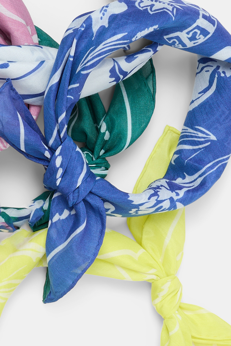 Dorothee Schumacher Bandana aus Baumwolle-Seide Mix lemon white friends