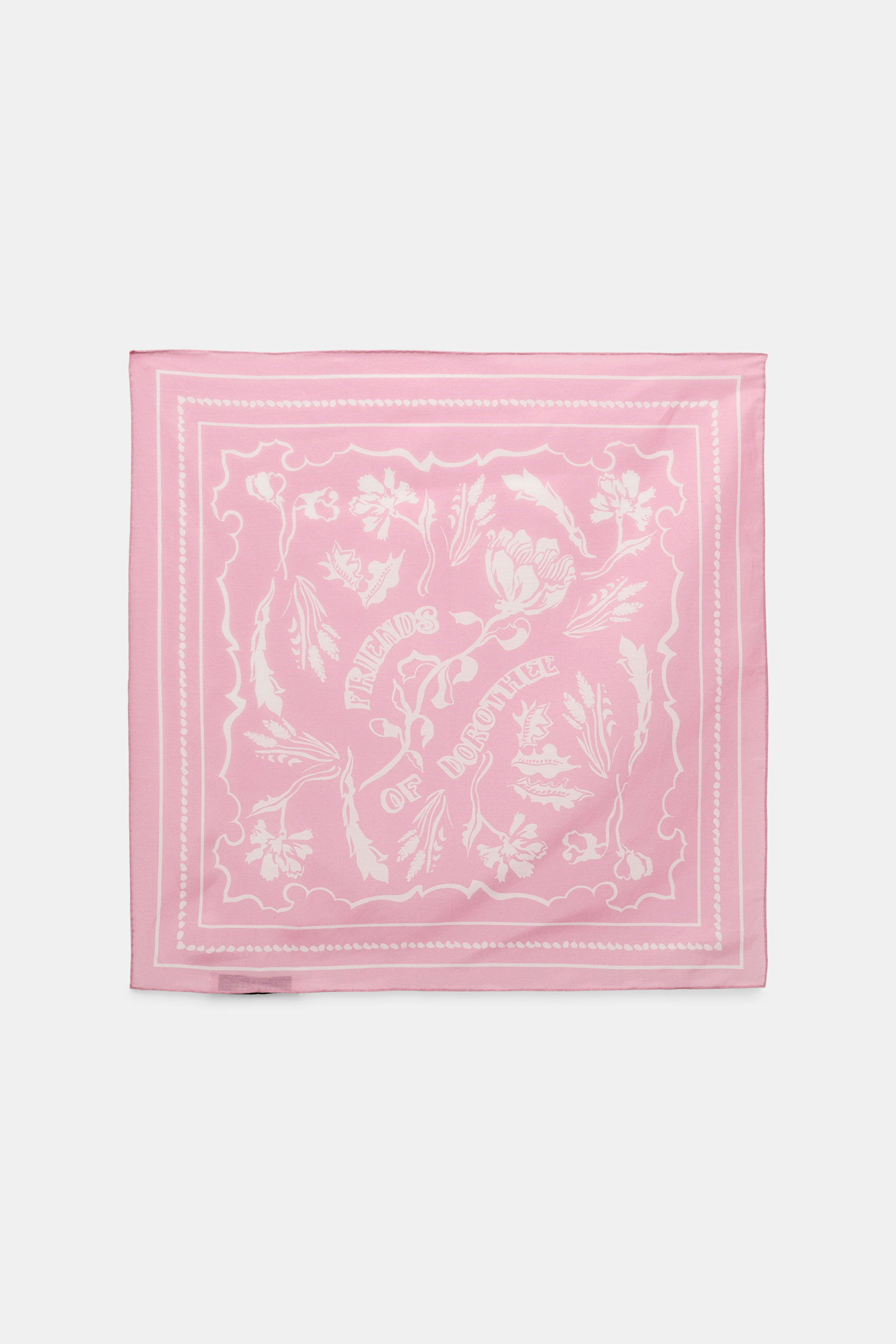 Dorothee Schumacher Bandana aus Baumwolle-Seide Mix rose white friends