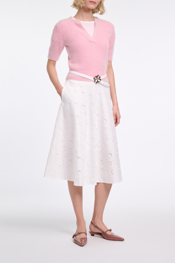 Dorothee Schumacher Besonders softer Kaschmirpullover mit verkürztem Arm candy pink