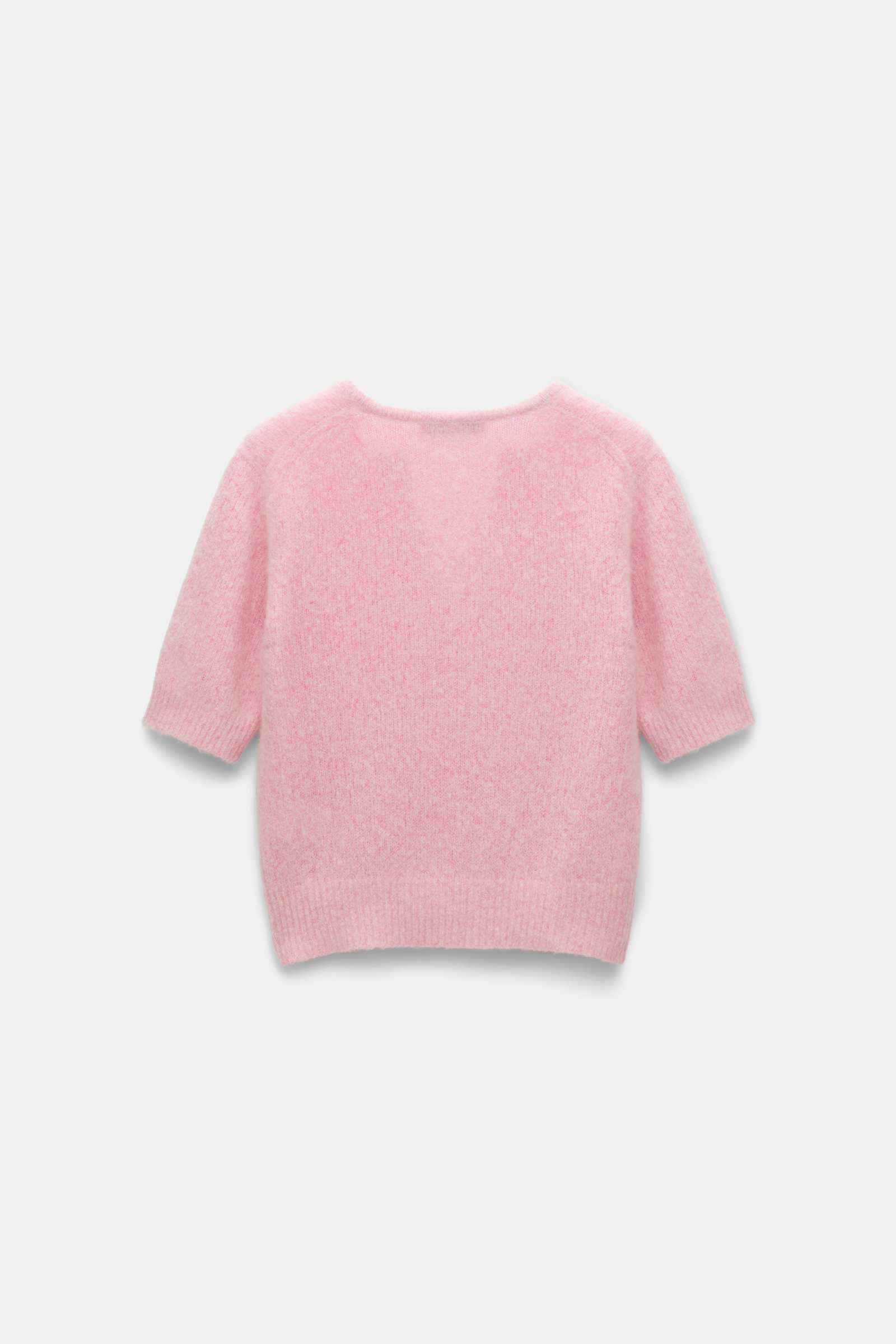 Dorothee Schumacher Extra soft cashmere crop sleeve sweater candy pink