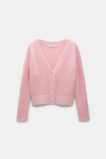 Dorothee Schumacher Besonders softer Cardigan aus Kaschmir mit V-Ausschnitt candy pink