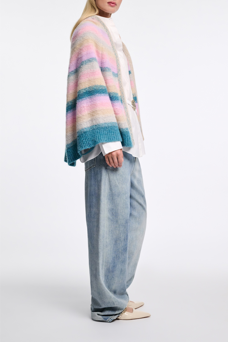 Dorothee Schumacher Besonders softer Cape-Cardigan aus Kaschmir candy stripe