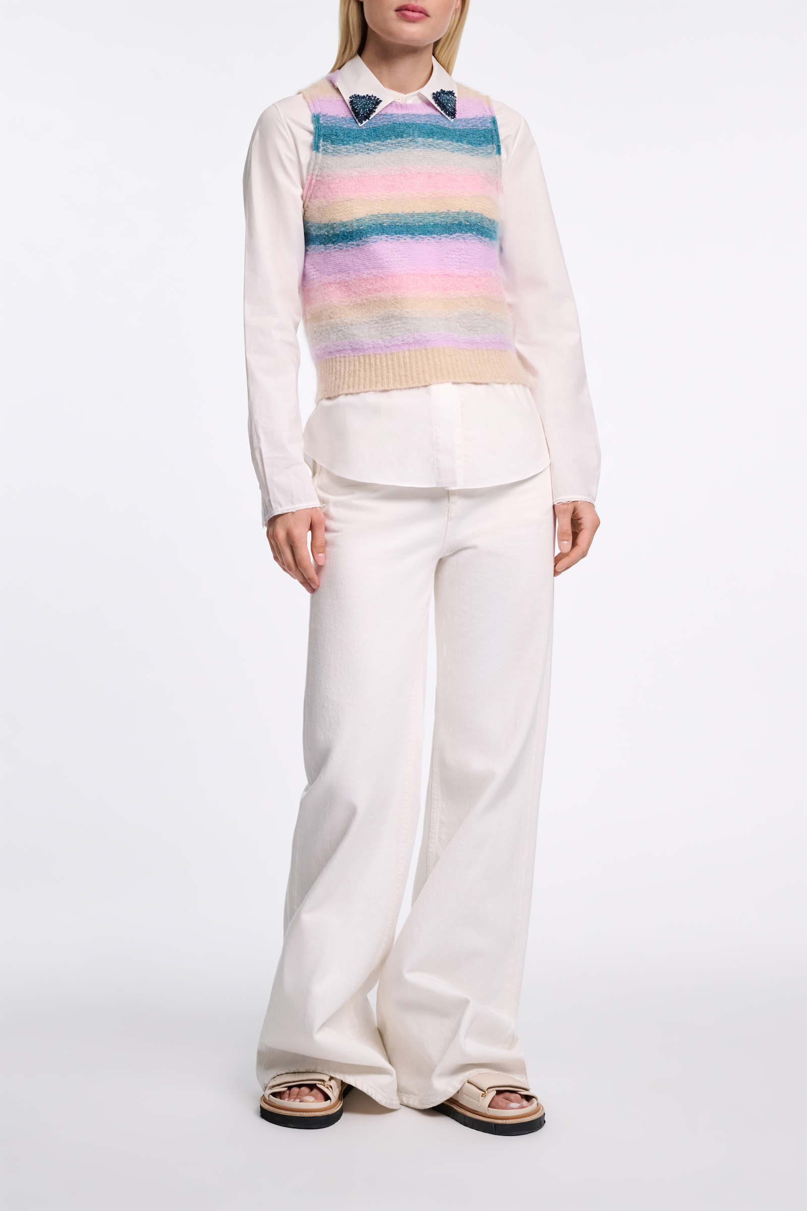 Dorothee Schumacher Besonders softes Top aus Kaschmir candy stripe