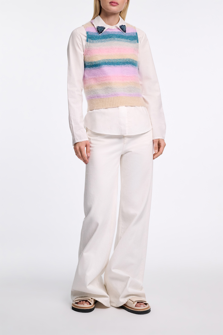 Dorothee Schumacher Besonders softes Top aus Kaschmir candy stripe