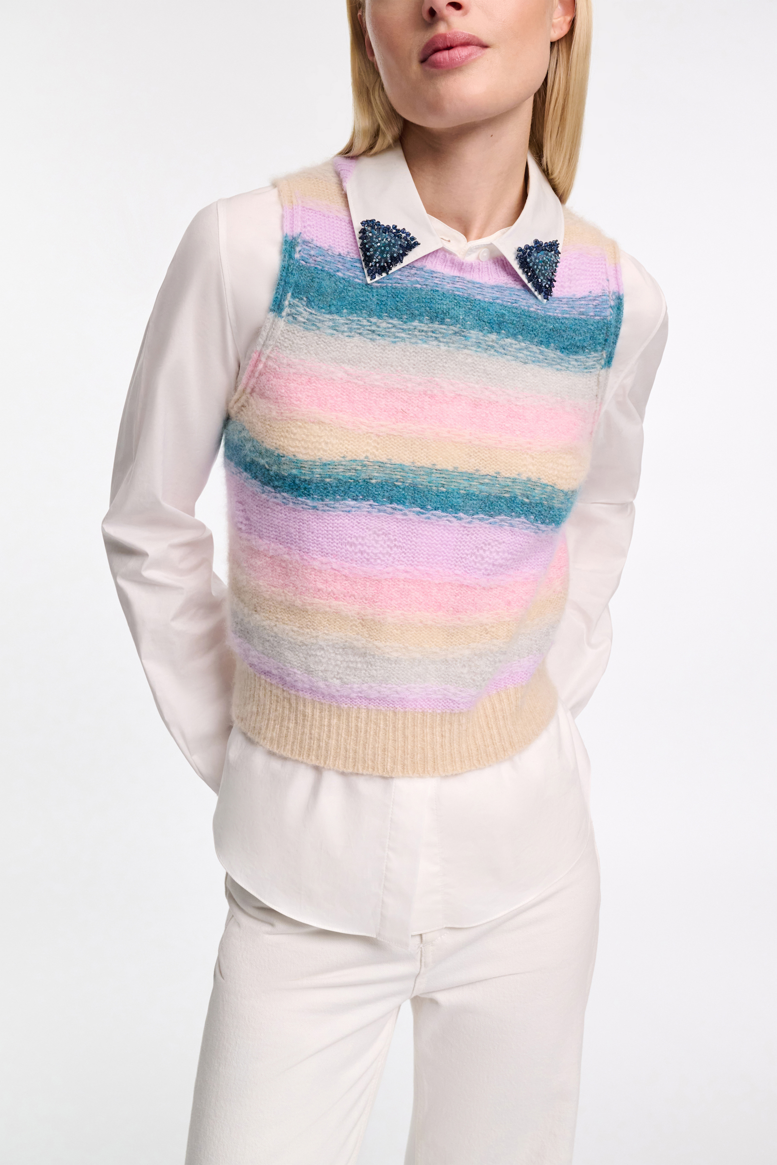 Dorothee Schumacher Besonders softes Top aus Kaschmir candy stripe
