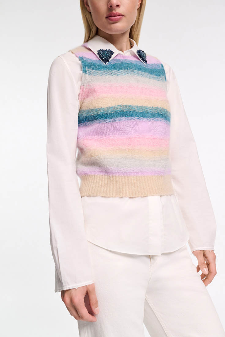 Dorothee Schumacher Besonders softes Top aus Kaschmir candy stripe