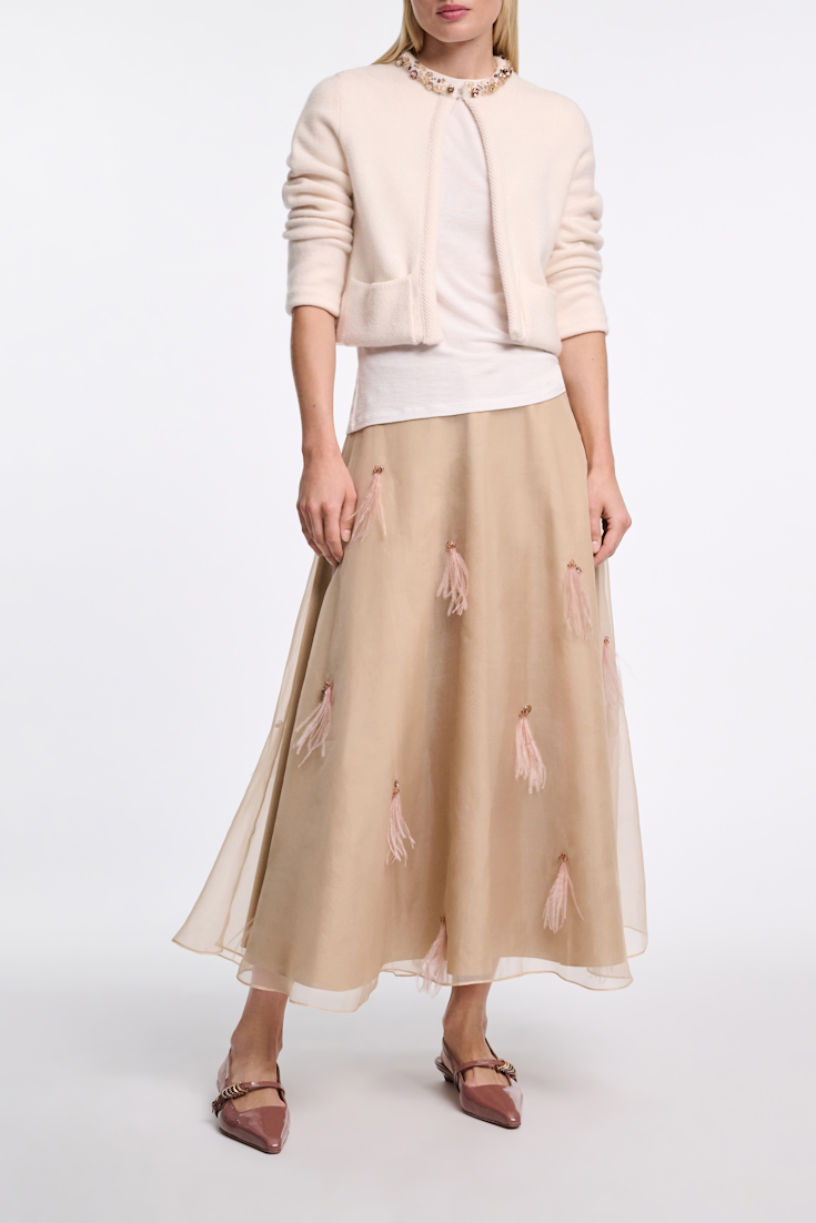 Dorothee Schumacher Cardigan aus Kaschmir mit Embellishment orchid white