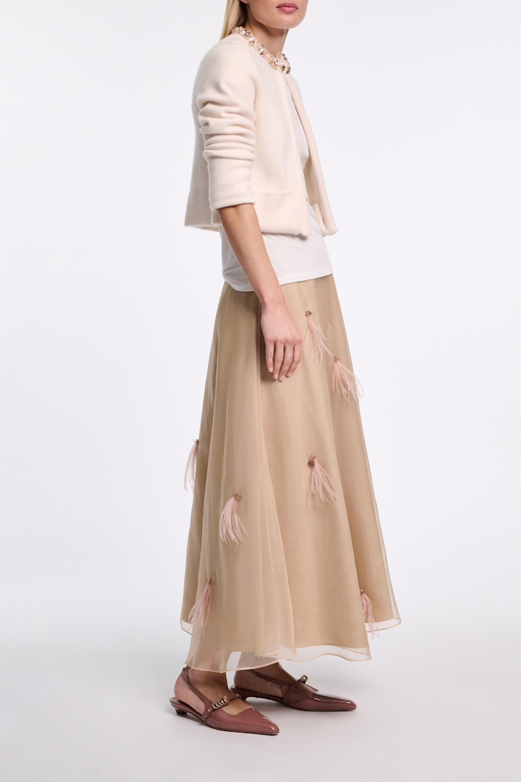 Dorothee Schumacher Cardigan aus Kaschmir mit Embellishment orchid white