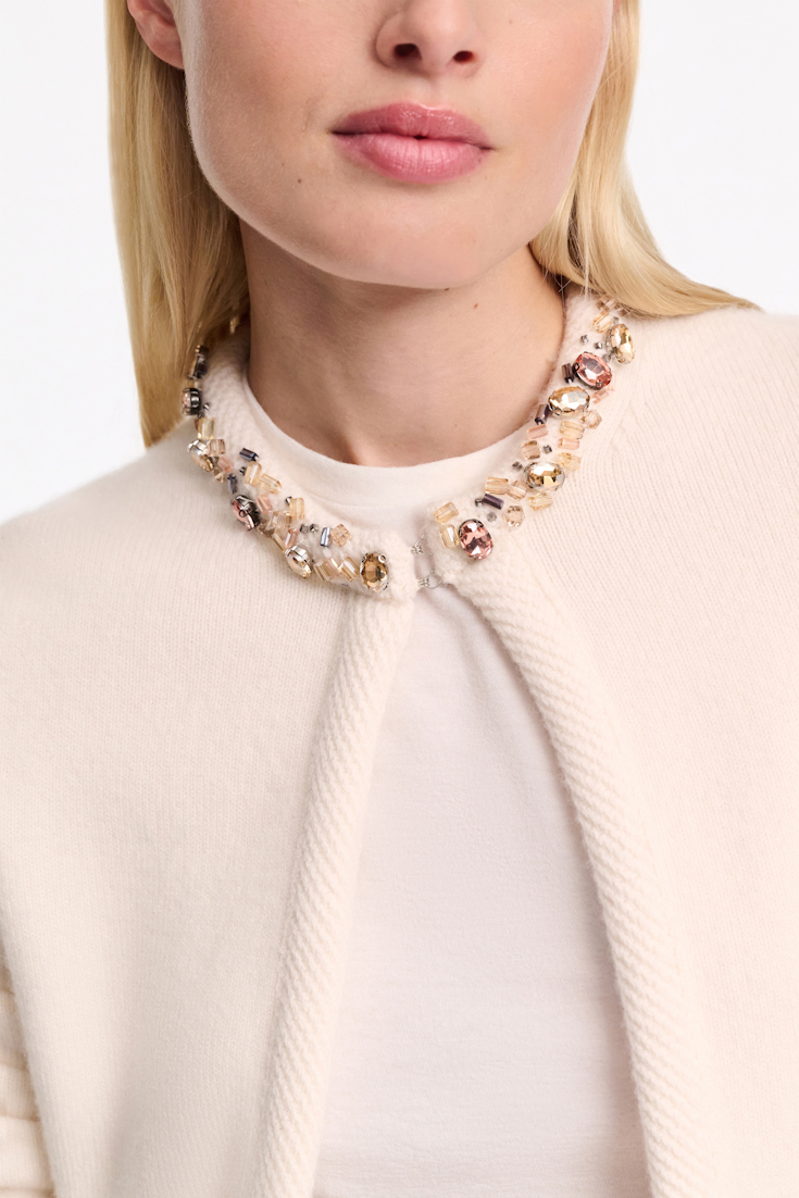 Dorothee Schumacher Cardigan aus Kaschmir mit Embellishment orchid white