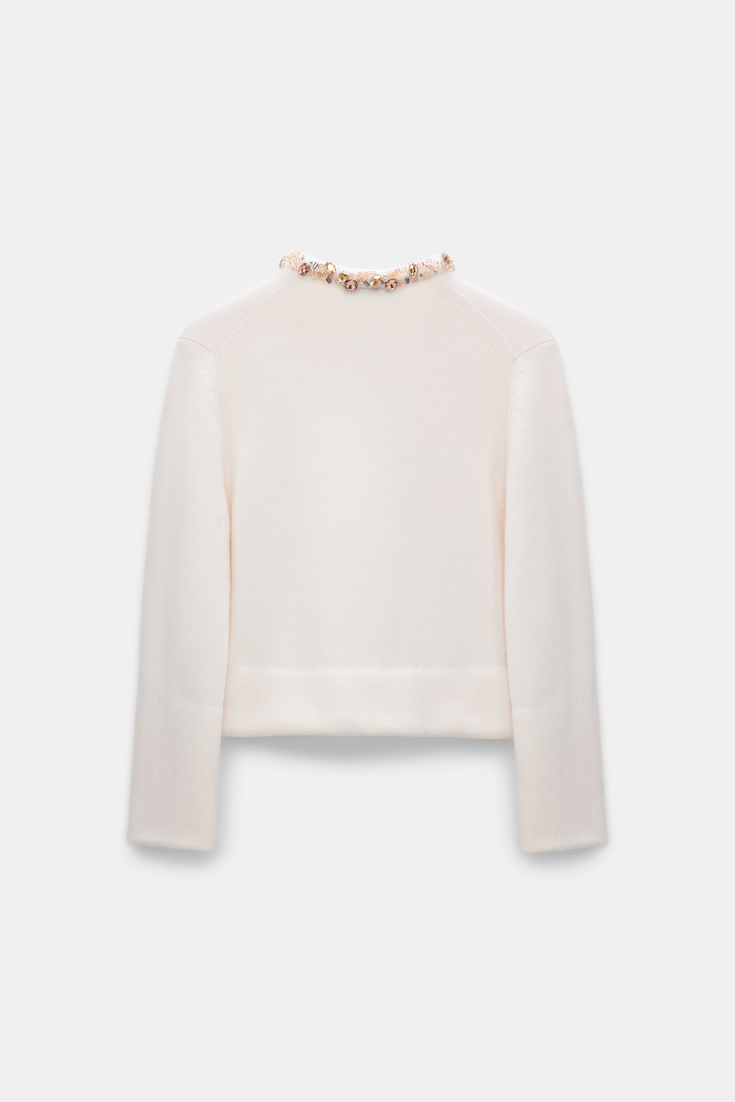 Dorothee Schumacher Cardigan aus Kaschmir mit Embellishment orchid white