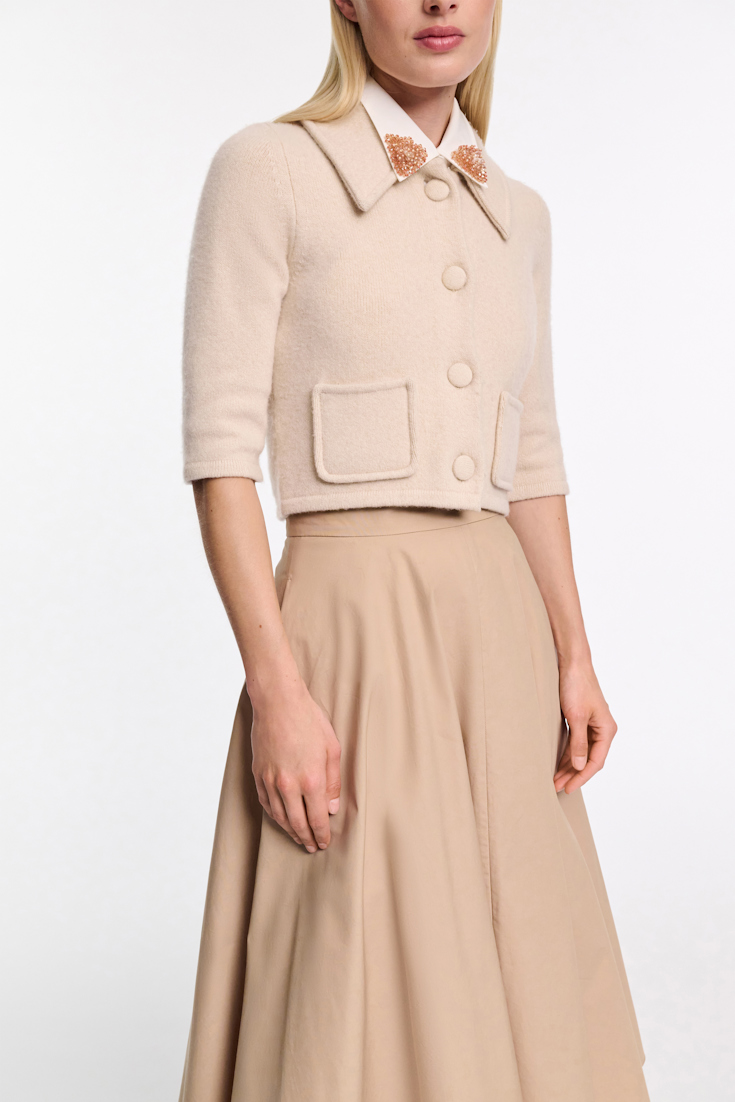 Dorothee Schumacher Verkürzter Cardigan aus Merino-Kaschmir Mix angora