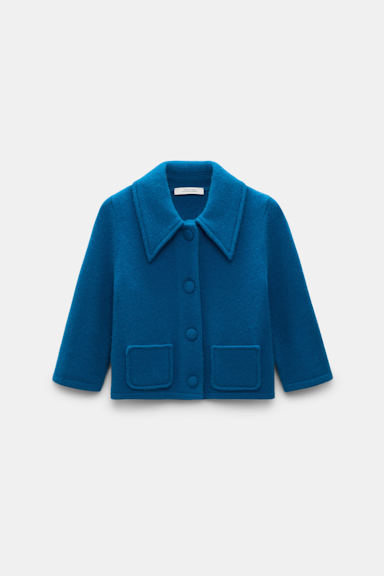 Dorothee Schumacher Verkürzter Cardigan aus Merino-Kaschmir Mix blue coral