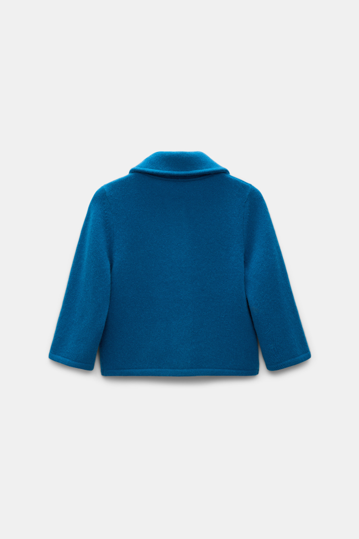 Dorothee Schumacher Verkürzter Cardigan aus Merino-Kaschmir Mix blue coral