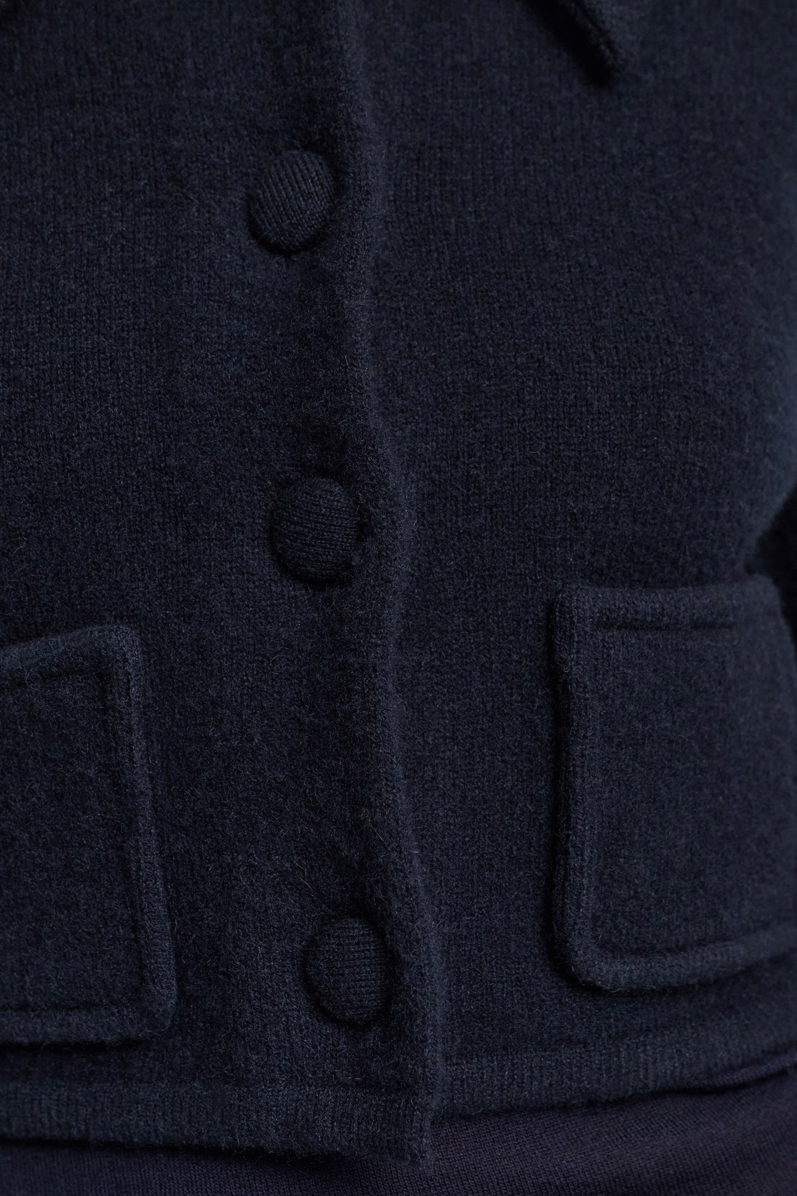 Dorothee Schumacher Verkürzter Cardigan aus Merino-Kaschmir Mix dark navy