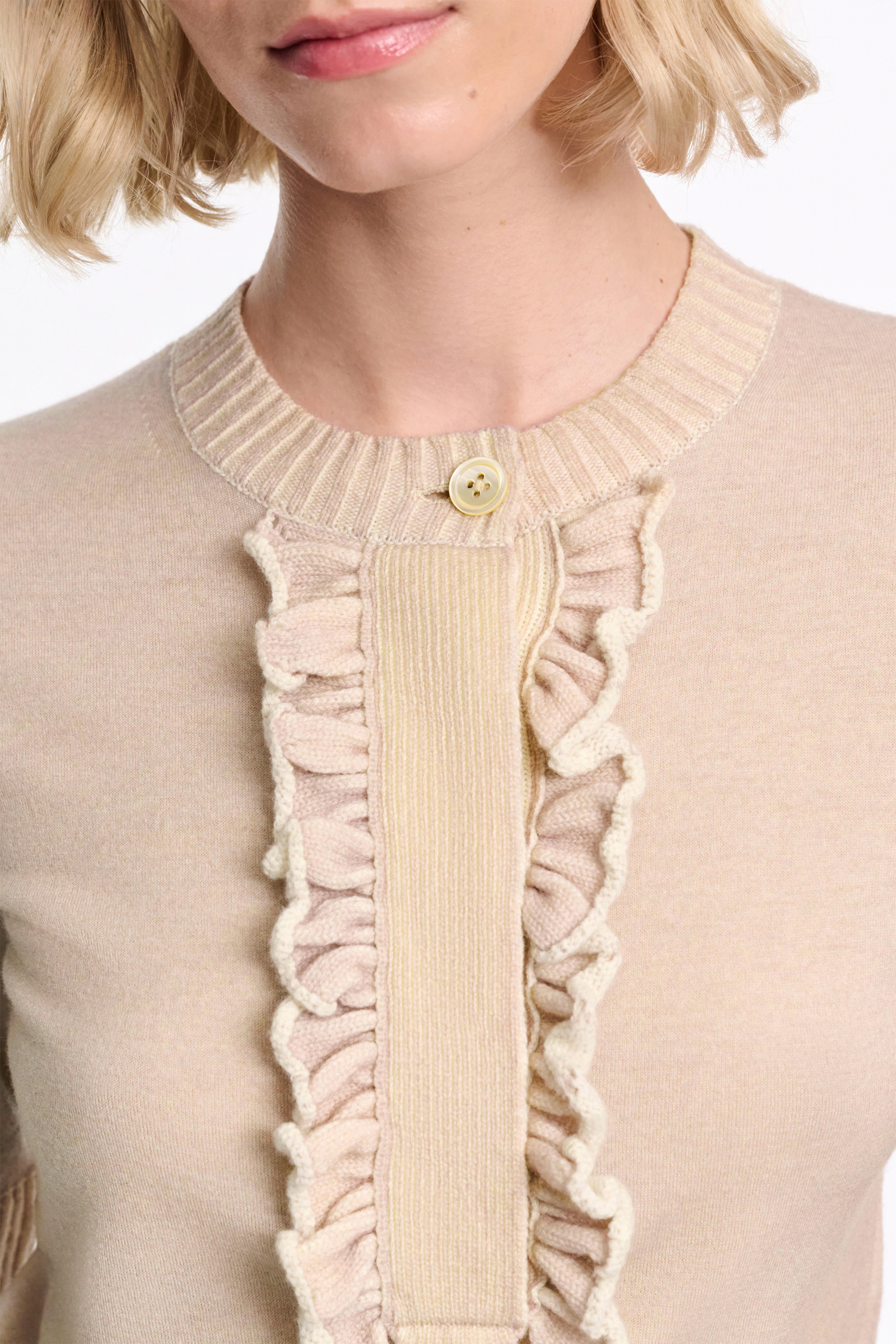 Dorothee Schumacher Woll-Kaschmir Pullover mit Volants trench