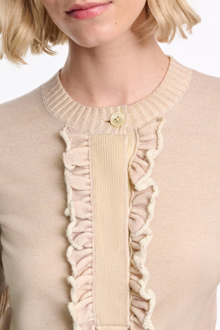 Dorothee Schumacher Woll-Kaschmir Pullover mit Volants trench