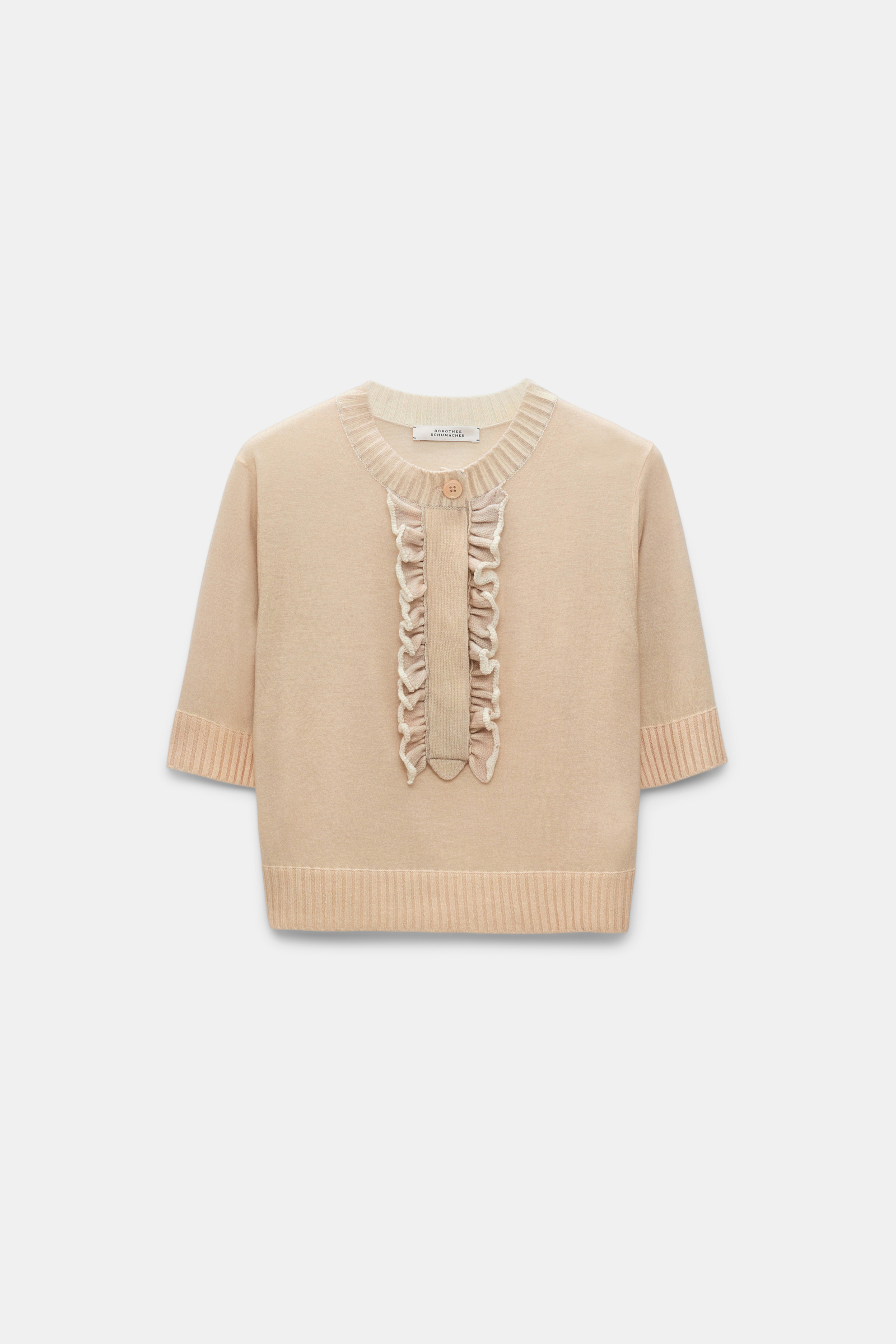 Dorothee Schumacher Woll-Kaschmir Pullover mit Volants trench