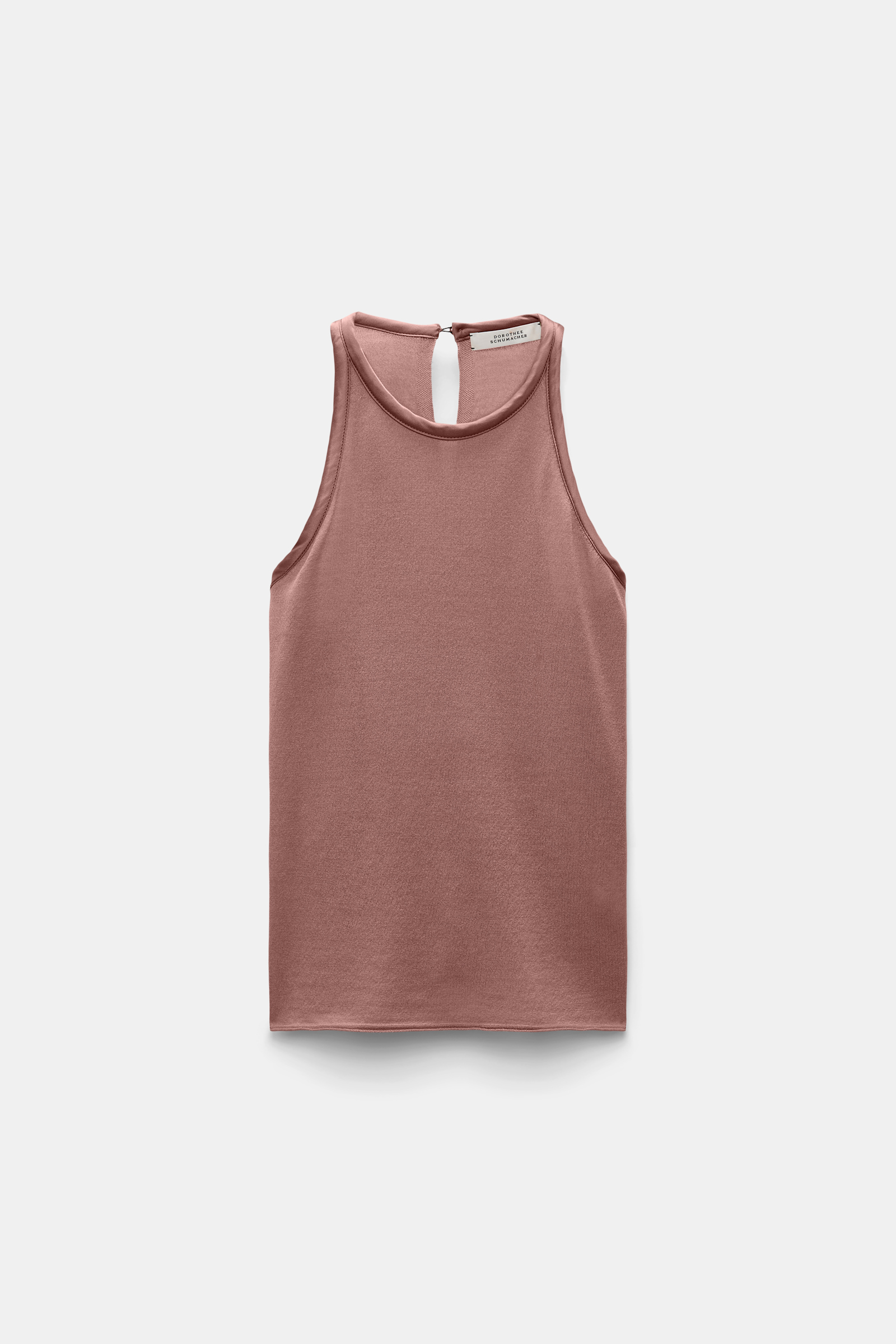 Dorothee Schumacher Tanktop mit Details aus Seidensatin burnt tan