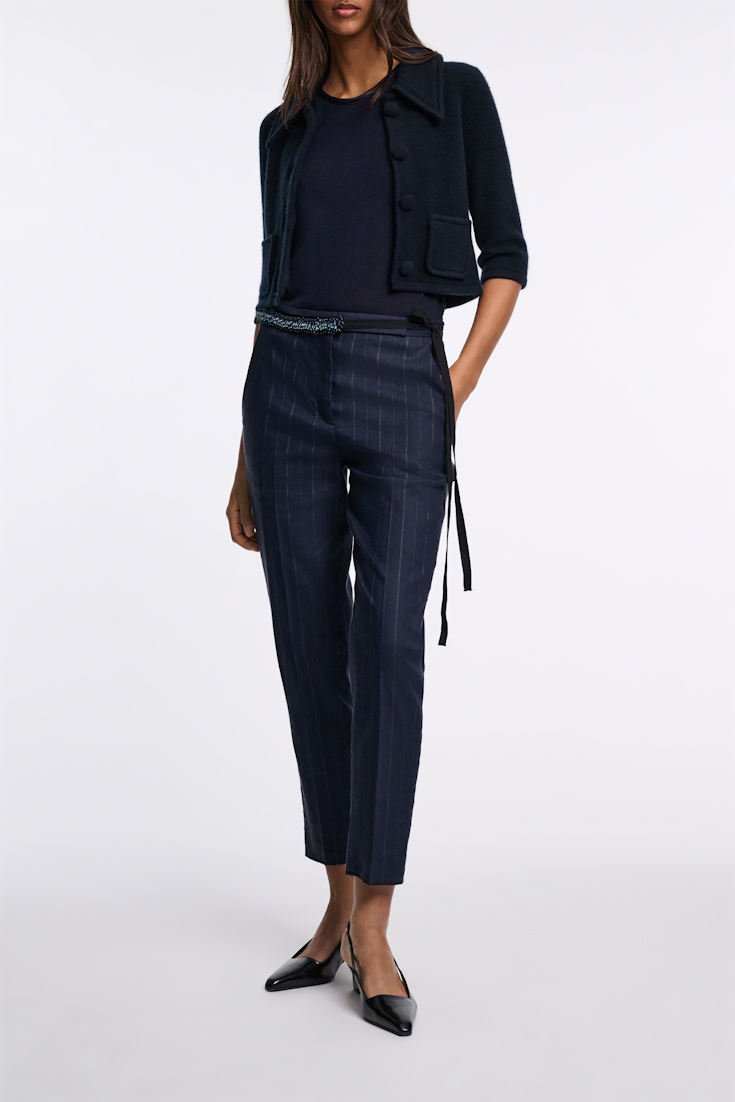 Dorothee Schumacher Tanktop mit Details aus Seidensatin dark navy