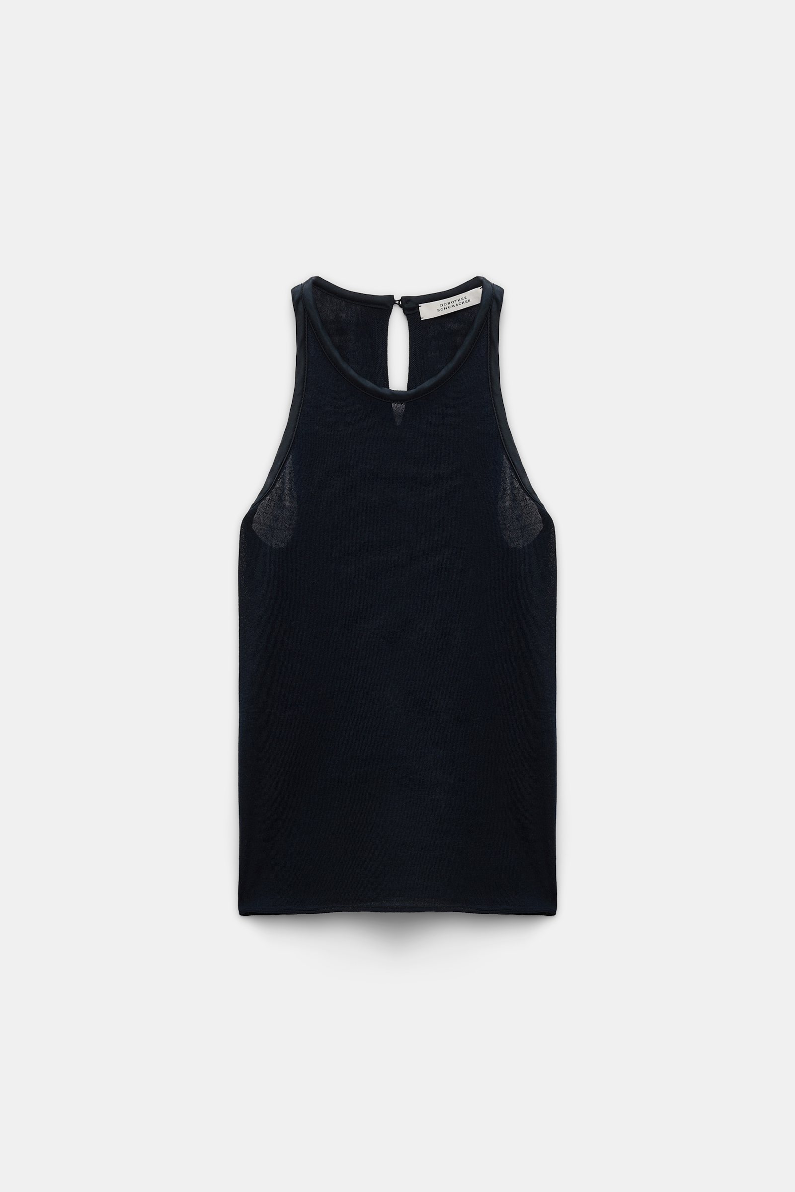 Dorothee Schumacher Tanktop mit Details aus Seidensatin dark navy