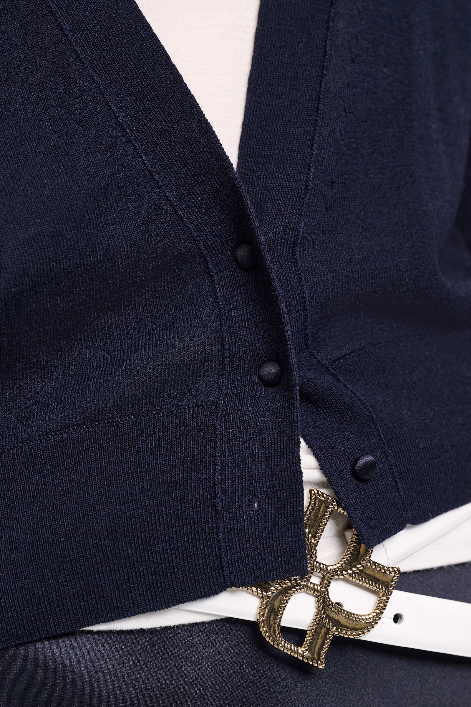 Dorothee Schumacher Cardigan mit tifem V-Ausschnitt dark navy