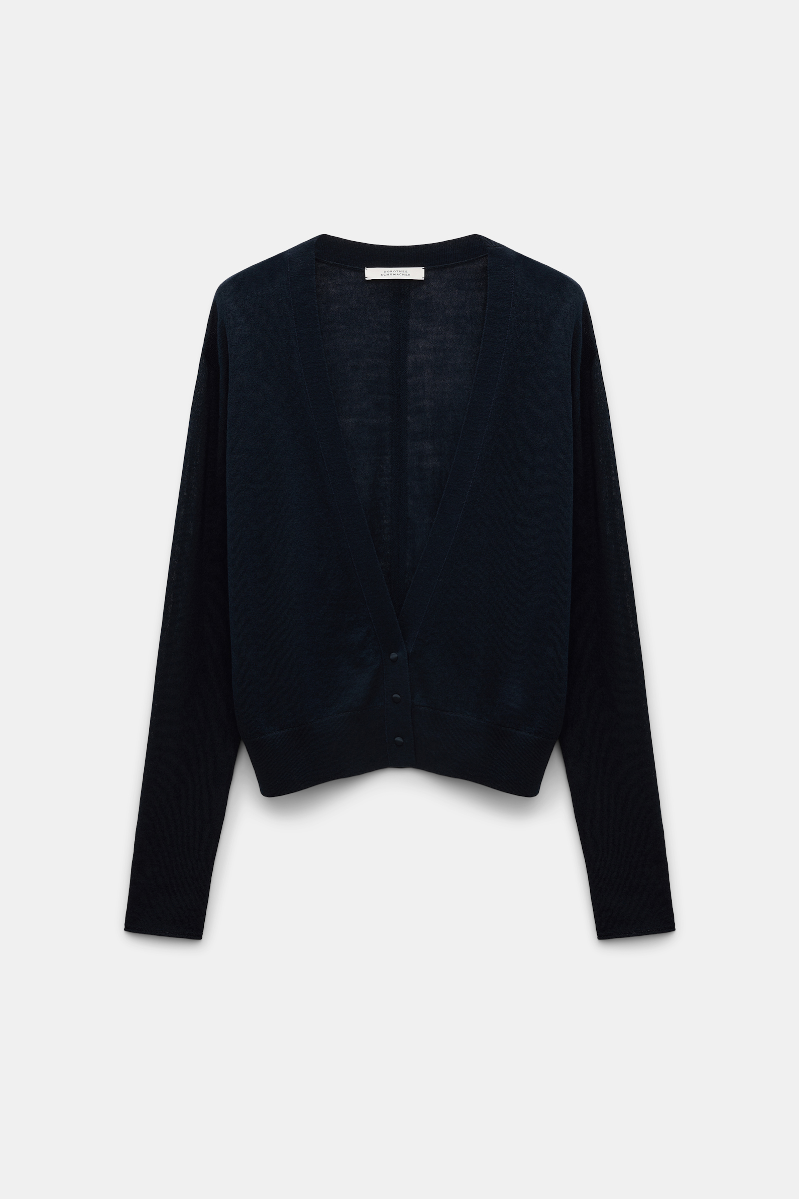 Dorothee Schumacher Cardigan mit tifem V-Ausschnitt dark navy